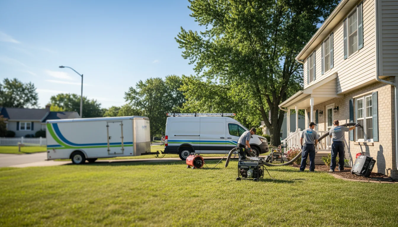 Flooded Basement Restoration And Cleanup With Repair in Blanchard, MI near me